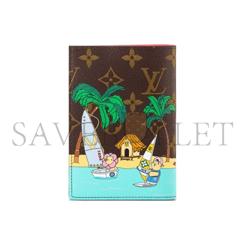 LOUIS VUITTON MONOGRAM COATED CANVAS PASSPORT BROWN M82625 (14*10.5cm)